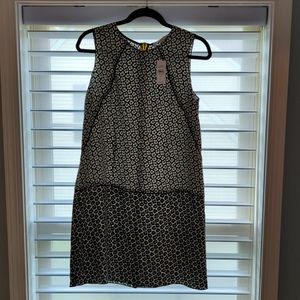 Ann Taylor LOFT Black and White Flower A-Line Dress, Size 8 -- New With Tags